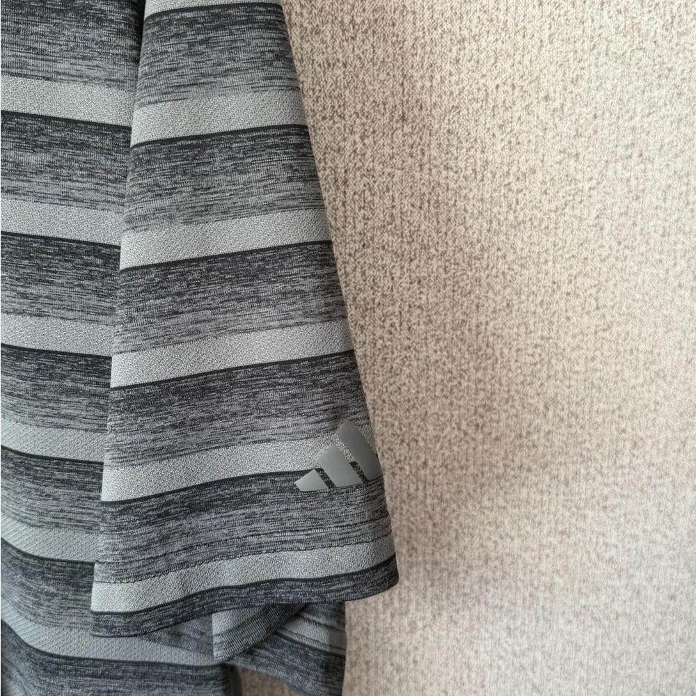 adidas‎ Charcoal Striped Polo Shirt